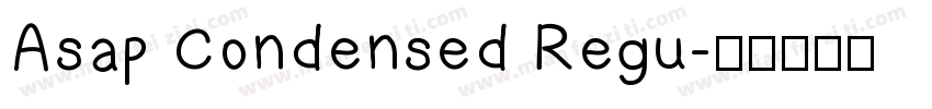 Asap Condensed Regu字体转换